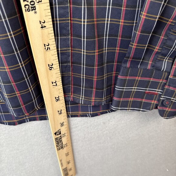 Untuckit Valencay Shirt Men XL Long Sleeve Blue Geometric Wrinkle Free Polyester - Picture 5 of 11